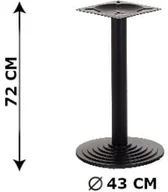 Inne meble biurowe - Stema SH Podstawa stolika żeliwna SH-5005-1/B, (stelaż stolika), kolor czarny SH-5005-1/B - miniaturka - grafika 1