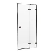 Ścianki i drzwi prysznicowe - New Trendy Drzwi prysznicowe uchylne prawe 110 cm EXK-3251 Avexa Gunmeta Brushed - miniaturka - grafika 1