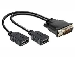 Delock Adapter dms-59 - 2x HDMI - Adaptery i przejściówki - miniaturka - grafika 2