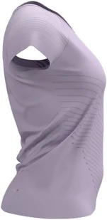 Compressport Koszulka biegowa damska PERFORMANCE SS T-SHIRT fioletowa - Bielizna sportowa damska - miniaturka - grafika 3