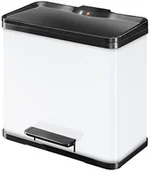 Kosze na śmieci - Hailo 0630  230 Oeko Duo Plus 30 abfalltrenner 19 + 11 litrów blachy stalowej Biały 0630-230 - miniaturka - grafika 1