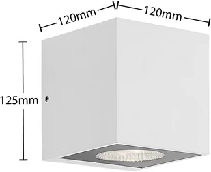 ARCCHIO Arcchio Tassnim kinkiet zewnętrzny biały 1pkt. LED - Lampy ogrodowe - miniaturka - grafika 5