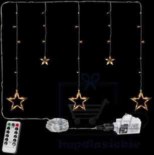 VOLTRONIC Świąteczny łańcuszek - gwiazdki - 61 diod LED ciepły biały + - Oświetlenie świąteczne - miniaturka - grafika 4