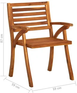 vidaXL Krzesła ogrodowe z poduszkami, 3 szt., lite drewno akacjowe! 3060787 - Fotele i krzesła ogrodowe - miniaturka - grafika 6