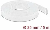 Akcesoria do MP3 - Delock Wąż pleciony rozciągliwy 5 m x 25 mm biały - miniaturka - grafika 1