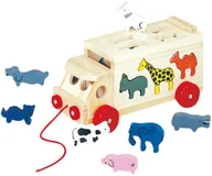 Samochody i pojazdy dla dzieci - Bino Ciężarówka ze zwierzętami - miniaturka - grafika 1