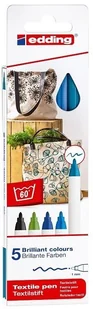 Edding 4600 na przybory do pisania do tekstyliów, zestaw 5-cz. 4-4600-5099 - Markery permanentne - miniaturka - grafika 2