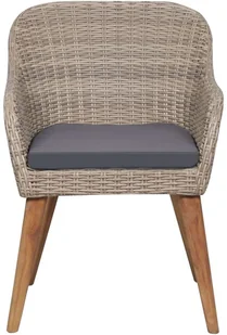 vidaXL Krzesła ogrodowe, 2 szt., polirattan i lite drewno akacjowe - Fotele i krzesła ogrodowe - miniaturka - grafika 3