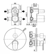 Baterie wannowe i prysznicowe - Paffoni Candy Bateria wannowo-prysznicowa podtynkowa 2-drożna chrom CA018CR - miniaturka - grafika 1