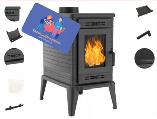 Piec Żeliwny Wolnostojący Koza K10 150 + 4 - Piece wolnostojące - miniaturka - grafika 5