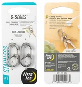 Multitools - Nite Ize Karabińczyk z podwójną komorą G-Series #1 2 szt. stainless steel GS1-11-2R6 - miniaturka - grafika 1