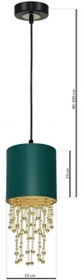 Milagro Lampa wisząca ALMERIA GREEN/GOLD 1xE27 MLP6452 - Lampy sufitowe Milagro Lampa wisząca ALMERIA GREEN/GOLD 1xE27 MLP6452 - Lampy sufitowe - miniaturka - grafika 8