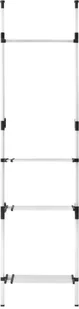 vidaXL Teleskopowy system z półką i drążkami do garderoby, aluminiowy - Meble modułowe i akcesoria - miniaturka - grafika 6