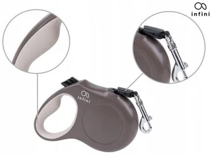 Ami Play Smycz automatyczna Infini Freedom XL Brąz - Smycze dla psów - miniaturka - grafika 2