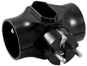 Przedłużacze i rozgałęźniki - Elgotech Rozgałęźnik 2 x Z/U 16 A i 1 x B/U 2 5 A czarny - miniaturka - grafika 1