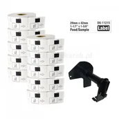 Etykiety do drukarek - Brother strefadrukarek.pl Zestaw etykiet DK-11215 10 sztuk bez uchwytu + uchwyt - zamiennik | OSZCZĘDZAJ DO 80% - ZADZWOŃ! 730811399 PROMOCJA! SET-10-BU-DK-11215 - miniaturka - grafika 1