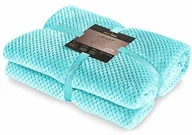 Narzuty - DecoKing kocyk koc z mikrofazy z mikrofibry koc polarowy pled narzuta polarowa miękka delikatnie przytulna skandynawskiego stylu Henry, turkusowy, 220 x 240 cm 32039 - miniaturka - grafika 1