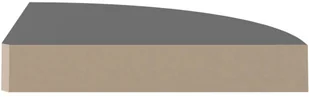 vidaXL vidaXL Narożne półki ścienne, 2 szt., połysk, szare, 25x25x3,8 cm, MDF - Półki do salonu - miniaturka - grafika 7