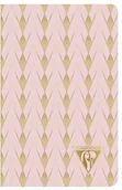 Notesy i bloczki - Clairefontaine 193496C notatnik Neo Deco wiosna letnia kolekcja, z wiązaniem nićmi, 9 x 14 cm, 48 arkuszy, w linie, 90 g, papier w kolorze kości słoniowej, 1 sztuka, różowa masa perłowa/zenith 193496C - miniaturka - grafika 1