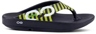 Oofos Klapki regeneracyjne OOriginal Sport Black Yellow Stripes - Klapki i japonki męskie - miniaturka - grafika 2
