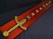 Repliki - broń - Denix SA REPLIKA MIECZ TEMPLARIUSZY NA TABLO MODEL 4163L+T 4163L+T - miniaturka - grafika 1