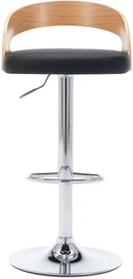 vidaXL Stołki barowe, 2 szt., czarne, sztuczna skóra i gięte drewno - Taborety i hokery - miniaturka - grafika 4