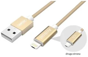 Unitek Mobile HYBRID microUSB/Lightning Gold - Adaptery i przejściówki - miniaturka - grafika 2