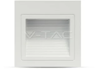 v-tac Oprawa schodowa LED V-TAC 3W LED Kwadrat Biała 230V VT-1143 4000K 100lm - Oprawy, klosze i abażury - miniaturka - grafika 2