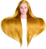 Główki treningowe - Calissimo Główka treningowa Ilsa 90 cm l-blond. włos termiczny+ uchwyt, fryzjerska do czesania, głowa do ćwiczeń ILSA-LIGHTB-90CM - miniaturka - grafika 1