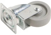 Kółka i bloczki - OBI Kółko zwrotne do mebli z płytką i kołem typu soft śr. 45 mm 40 kg - miniaturka - grafika 1
