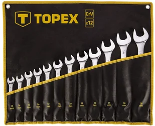 Topex KOMPLET KLUCZY PŁASKO-OCZKOWYCH 12-SZTUKOWY 13-32MM PREMIUM T 35D758 - Klucze i nasadki - miniaturka - grafika 2