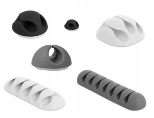 Delock Organizer kabli uchwyt multikolor 6 sztuk 18291 - Maskownice do kabli - miniaturka - grafika 2