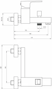 Deante Anemon BCZ 010M - Baterie wannowe i prysznicowe - miniaturka - grafika 4