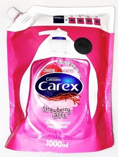 Cussons Carex Strawberry Candy Antybakteryjne mydło w płynie opakowanie uzupełniające 1000 ml - Kosmetyki kąpielowe dla dzieci - miniaturka - grafika 3