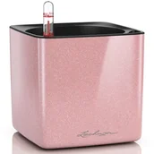 Donice - Lechuza Donica stołowa CUBE Glossy 14 ALL-IN-ONE, róż, wysoki połysk - miniaturka - grafika 1