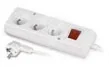 Listwy zasilające - PLAST-ROL Listwa zasilająca PLAST-ROL Przedłużacz z wyłącznikiem 3-gniazda z/u 10A 3m biały PS-370WS W-97489) W-97489 - miniaturka - grafika 1