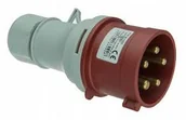 Osprzęt siłowy - Pawbol Wtyczka siłowa 400V przenośna 32A 5p B.1032 - miniaturka - grafika 1