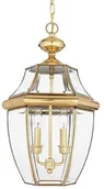 Lampy ogrodowe - Quoizel Ogrodowa LAMPA wisząca NEWBURY QZ/NEWBURY8/M Elstead tarasowa OPRAWA zwis latarenka vintage IP44 mosiądz przezroczysta QZ/NEWBURY8/M - miniaturka - grafika 1