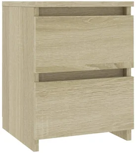 vidaXL Szafka nocna, dąb sonoma, 30 x 30 x 40 cm, płyta wiórowa - Szafki nocne - miniaturka - grafika 2