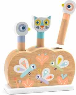 Drewniana zabawka z wyskakującymi zwierzątkami Djeco - Zabawki interaktywne dla dzieci - miniaturka - grafika 3