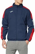 Kurtki i kamizelki sportowe męskie - Joma Joma Męska kurtka przeciwdeszczowa 100689.306 niebieski granatowy / czerwony XS 100689.306 - miniaturka - grafika 1