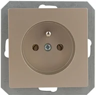 Gniazdka elektryczne - Timex Gniazdo Medium 2P+Z piasek - miniaturka - grafika 1
