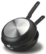 Patelnie - Pentole Agnelli pentole agnelli Mini piec podwójny aluminium nieprzywierającą z uchwytami z bakelitu, 28 cm COFA43228 - miniaturka - grafika 1