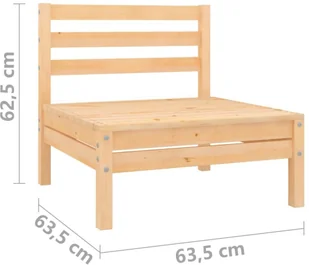 vidaXL 10-cz. zestaw wypoczynkowy do ogrodu, lite drewno sosnowe - Meble ogrodowe - miniaturka - grafika 7