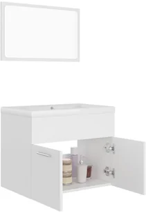 VidaXL Lumarko Zestaw mebli łazienkowych, biały, płyta wiórowa! 3071684 VidaXL - Meble łazienkowe - miniaturka - grafika 16