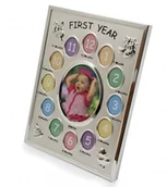 Ramki na zdjęcia - Ramka roczek 13 zdjęć srebrna CK-616 RCK616S - miniaturka - grafika 1