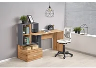 Biurka dla dzieci - Halmar Biurko GROSSO Dąb + grafit V-UA-GROSSO-D.WOTAN/ANTRACY - miniaturka - grafika 1