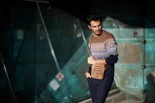 Always Wild SKÓRZANA TORBA Z PASKIEM NA RAMIĘ SKÓRA NATURALNA HQ - Torby męskie - miniaturka - grafika 8