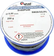 Akcesoria do lutowania - Cyna 050/250 Cyna fi0.50 Sn60Pb40 z topnikiem SW26 - miniaturka - grafika 1