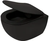Miski WC - Deante Peonia Zero Toaleta WC 51x36 cm bez kołnierza czarna CDENZPW - miniaturka - grafika 1